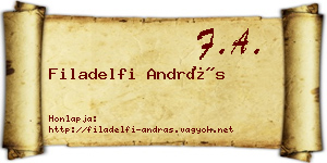 Filadelfi András névjegykártya
